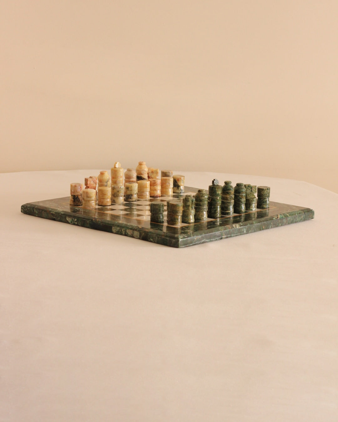 Marble Chess Set — lifestyle setting