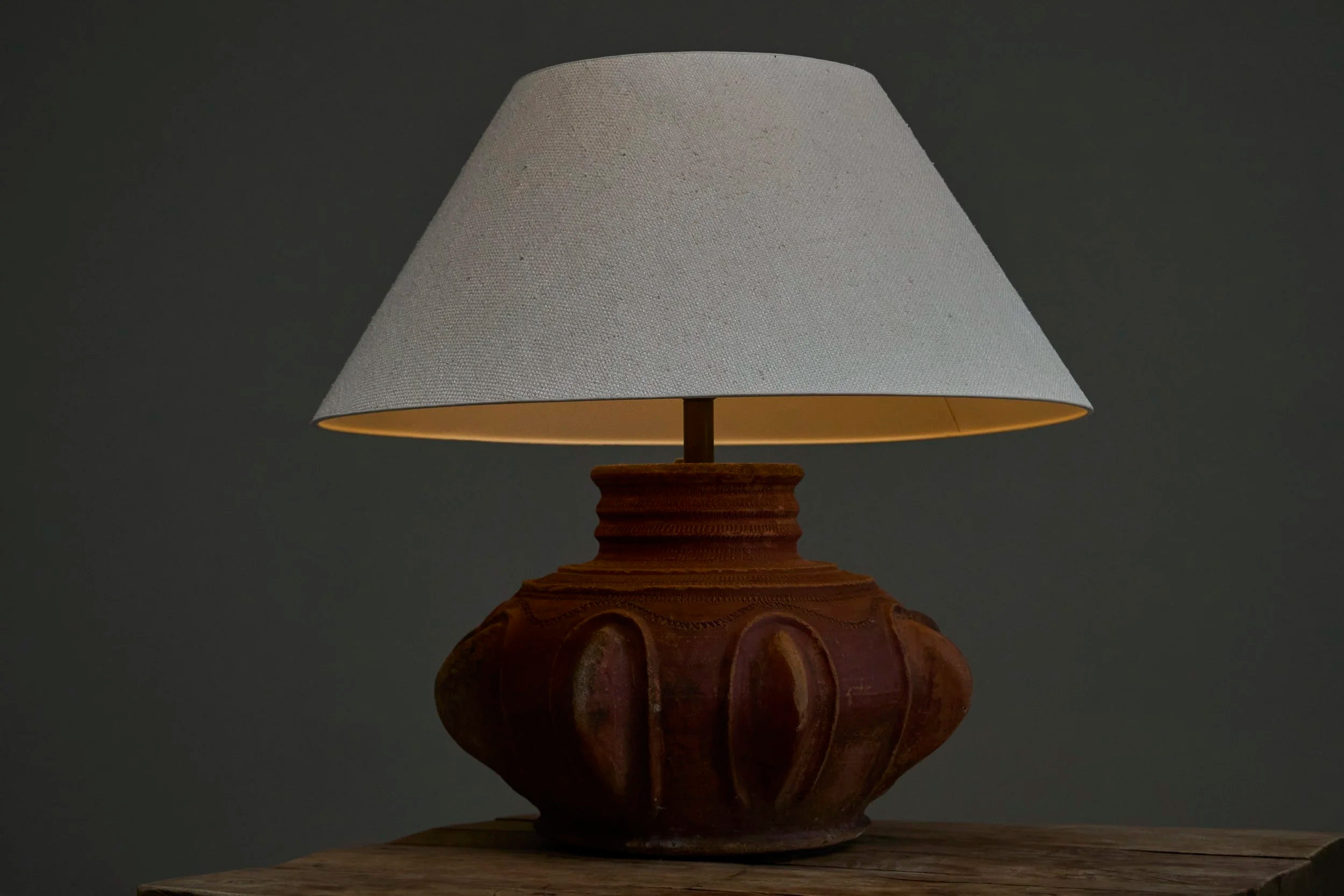 Monumental Wabi Sabi Style Studio Pottery Table Lamp — alternate view