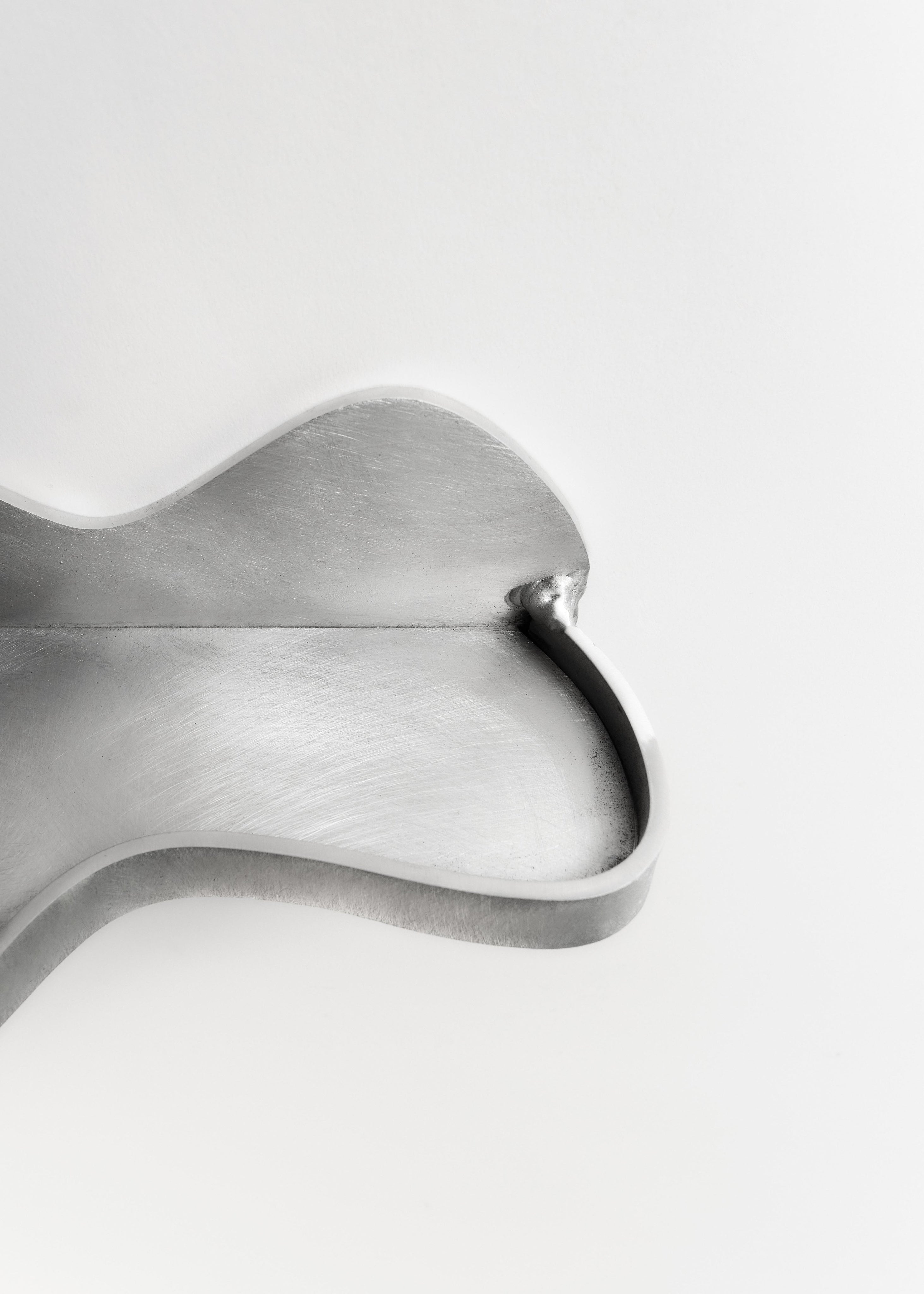 Small Shelf — close-up of brushed metal surface