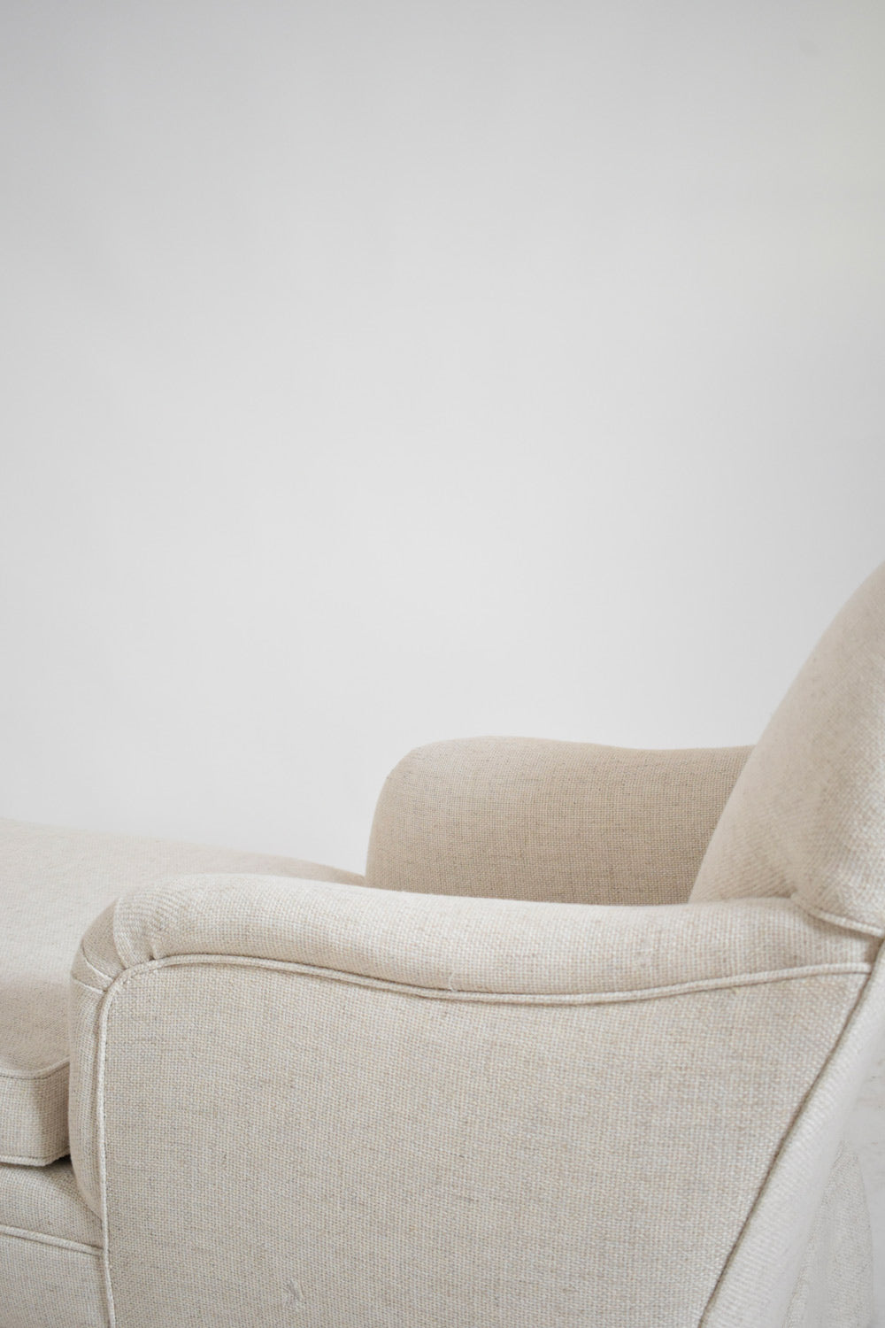 Fabric lounge chair, 1960s — side angle