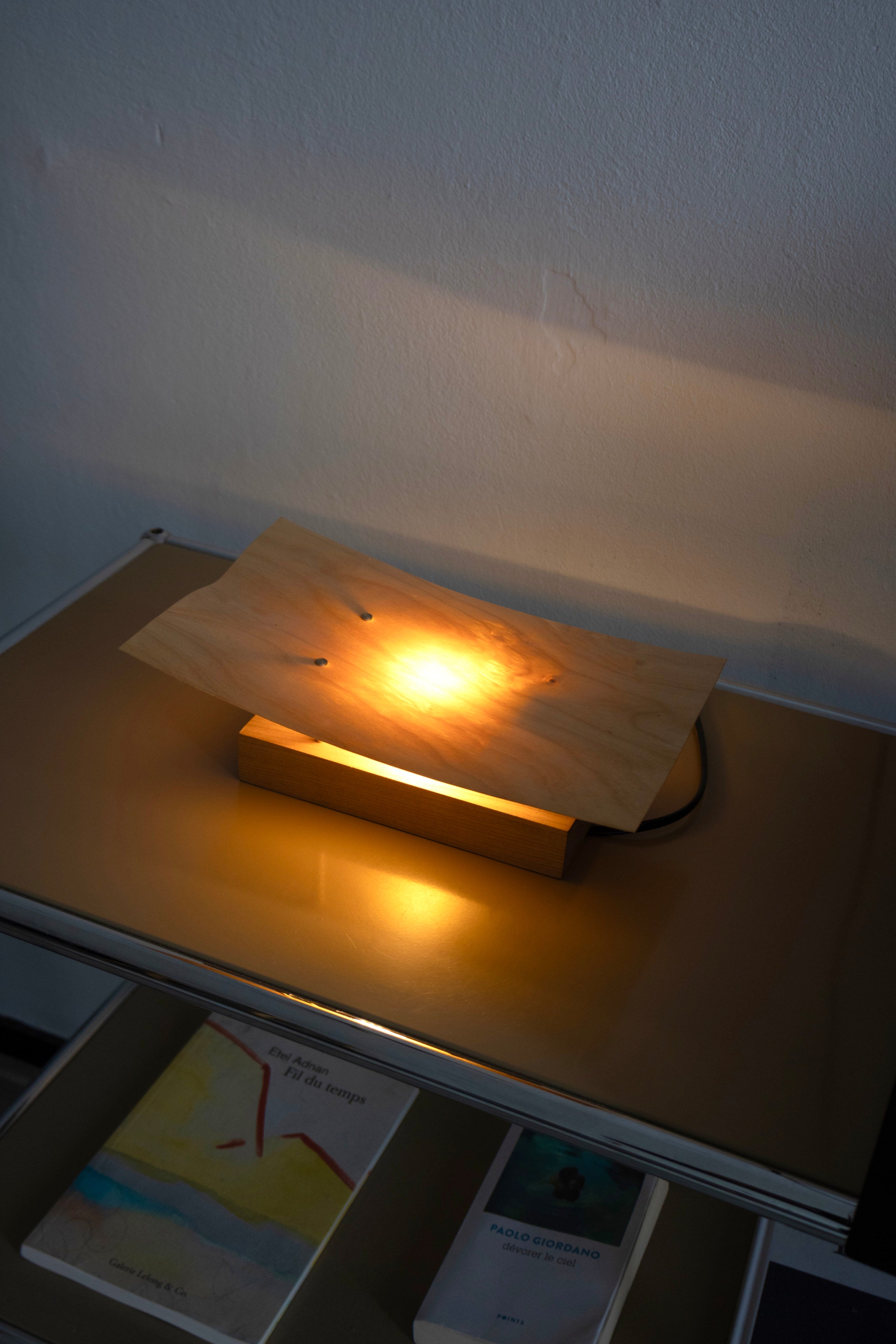 Sconce/Table Lamp Soft Ply (Wood Veneer and Brass) — lifestyle setting