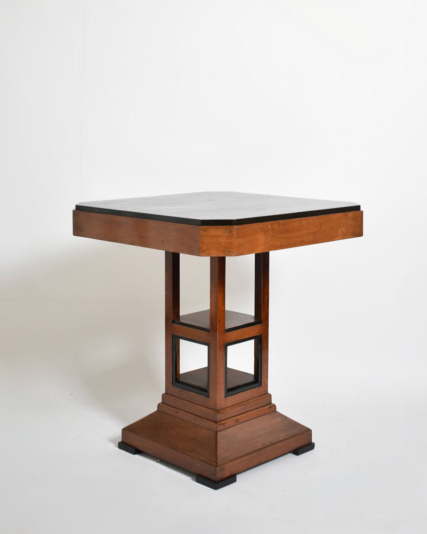 Amsterdam School Pedestal Table, 1920s — side angle