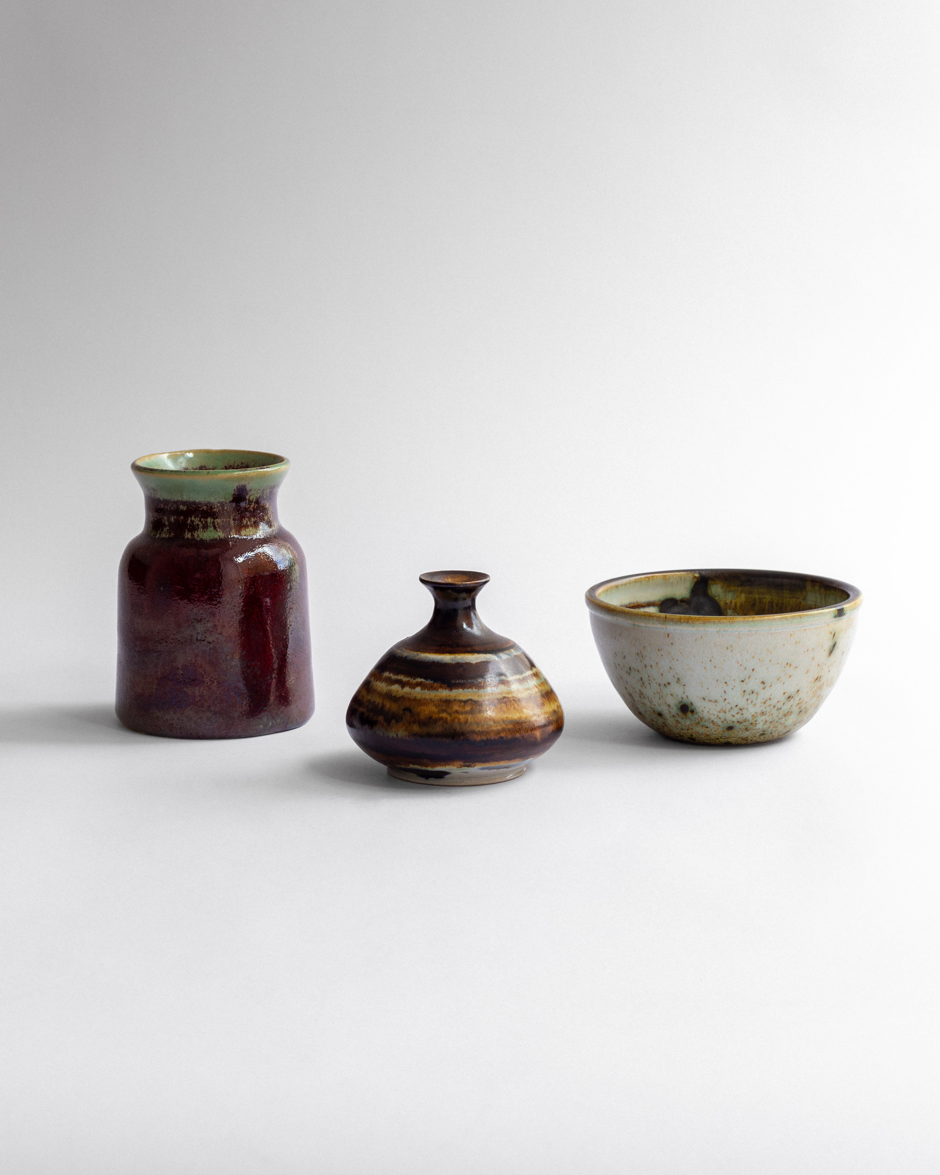 Studio Pottery Set, Höganäs, Sweden, 1970s by Spigel | The Oblist