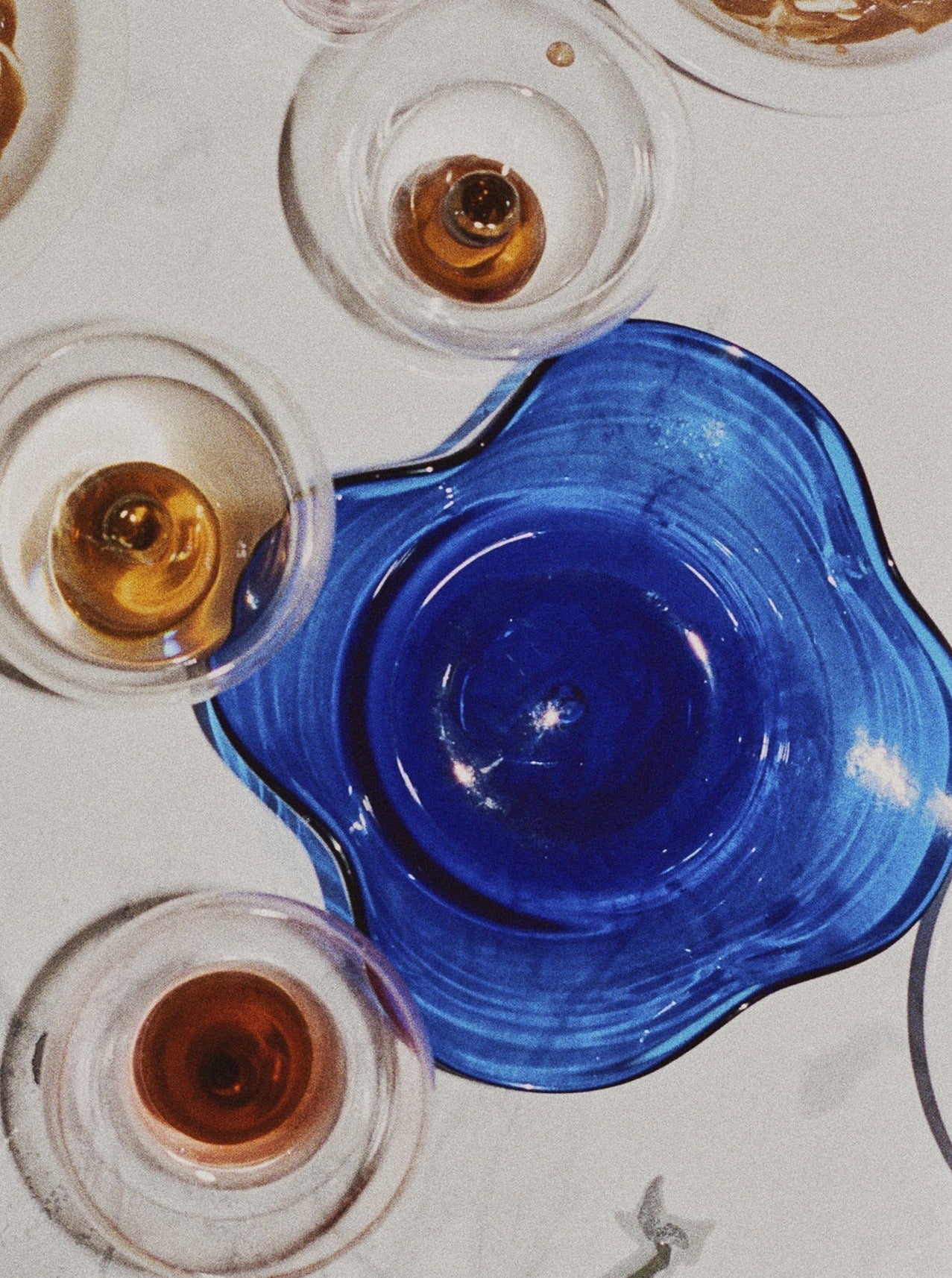 Blixen Bowl Large by Akua Objects | The Oblist — handcrafted blue glass bowl