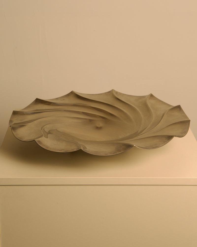 Large Italian Silver-plated Metal Vide-poches by Treaptyque | The Oblist — silver finish, modern design
