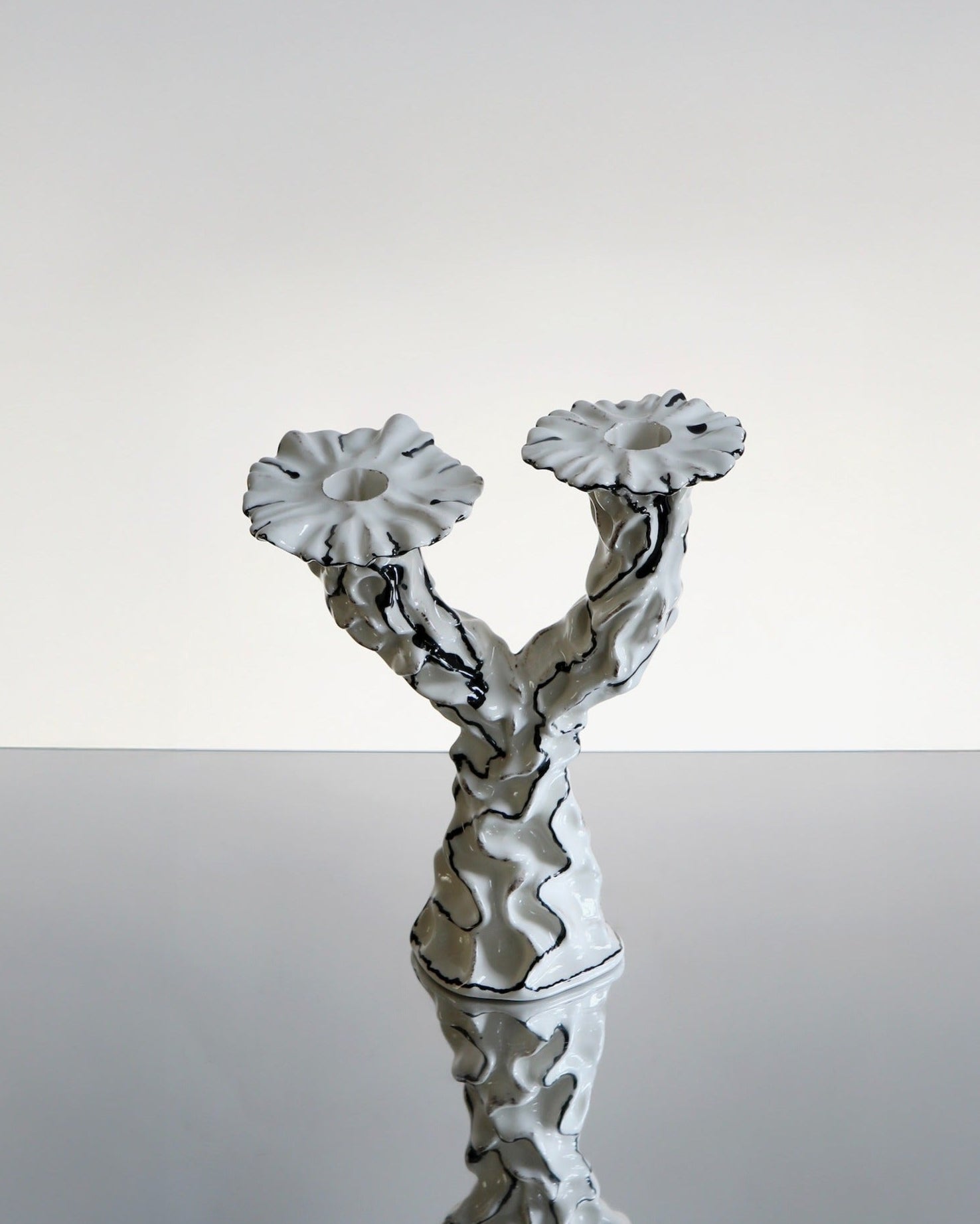 Two Wishes Candle Holder by House of Quentin Jones | The Oblist — handcrafted white ceramic