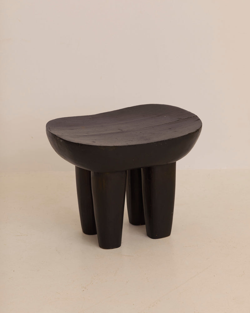 Vintage Senufo Monoxyl African Stool by DIG IN JAPAN | The Oblist — handcrafted black wood