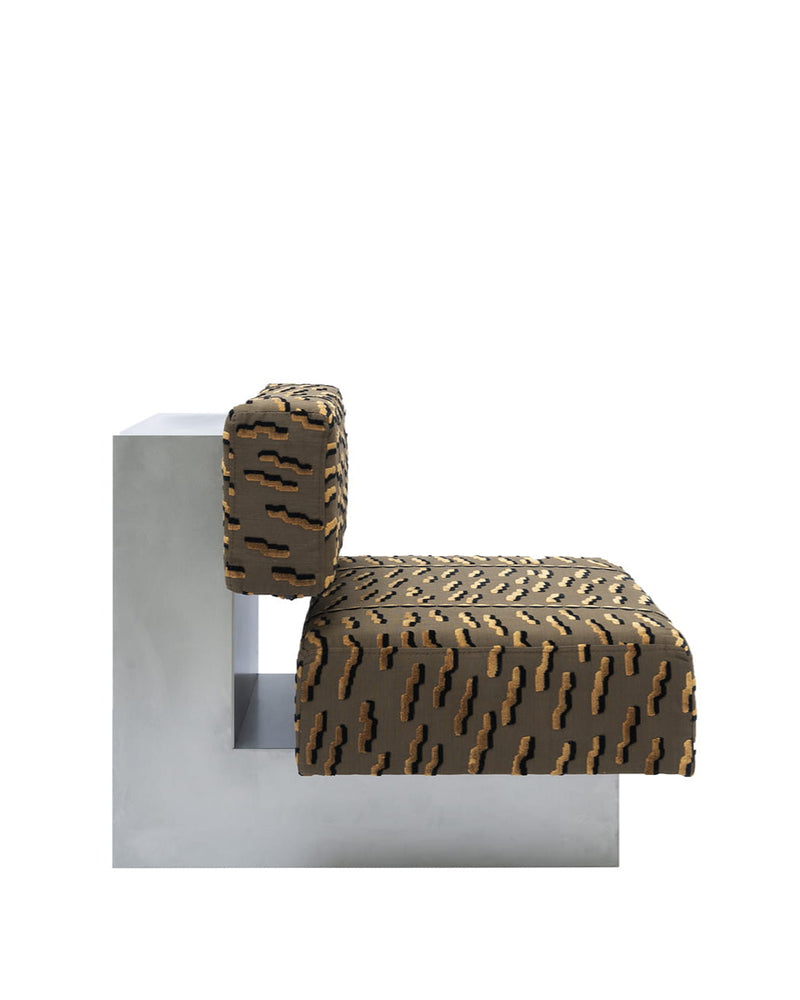 Armchair Object087 by NG DESIGN | The Oblist — modern fabric, metal base