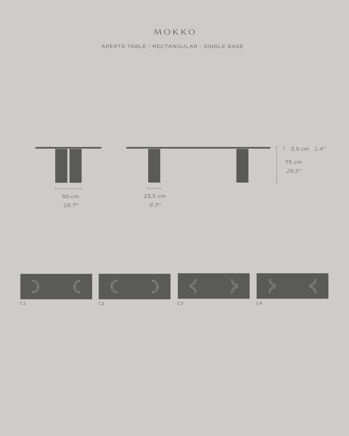 Aperta Rectangular Table - Single Base — view 9