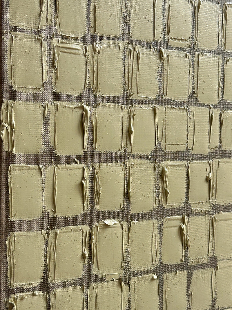 Buff Titanium - Mixed Order' Painting — close-up of textured buff paint surface