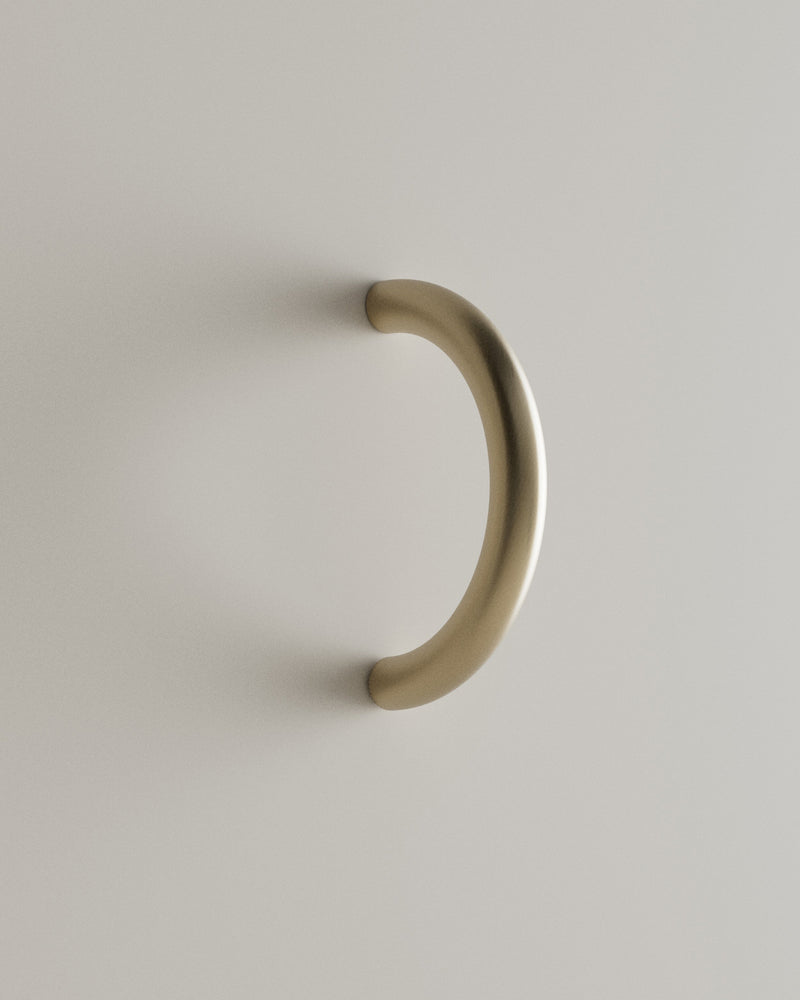 CERCLE Cabinet Pull Thin (2 sizes) by Maha Alavi | The Oblist — brushed brass finish