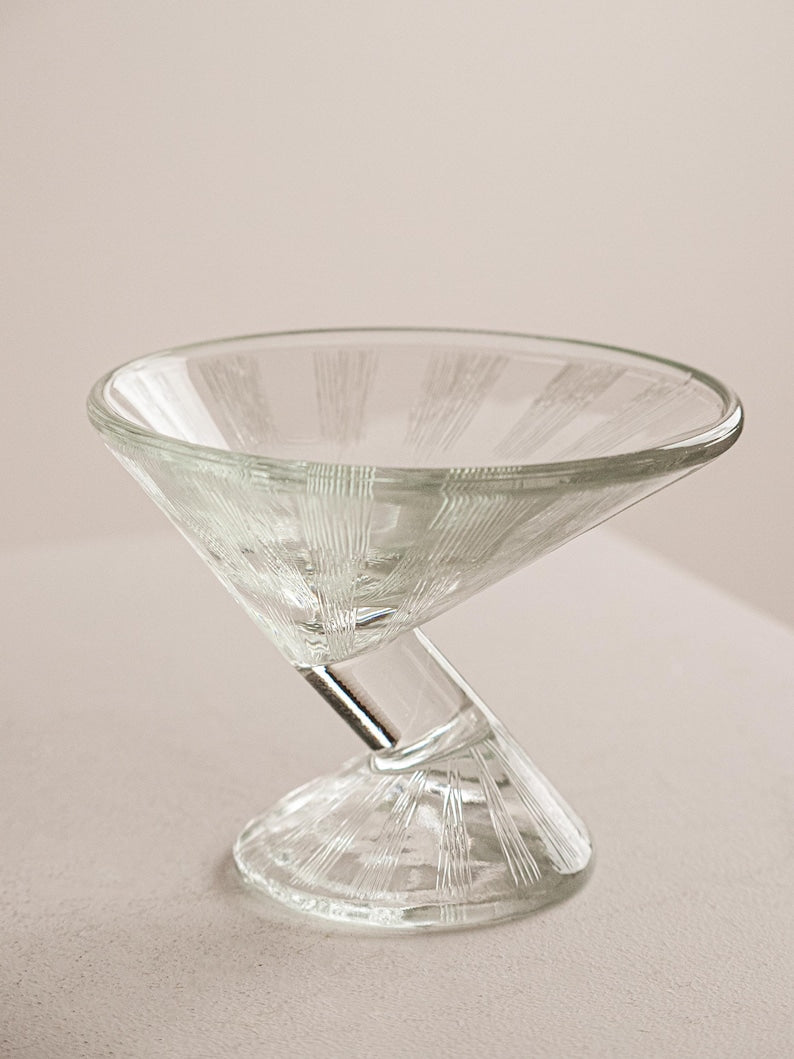 Vintage Bowls in Glass La Rochere set of 6 — lifestyle setting