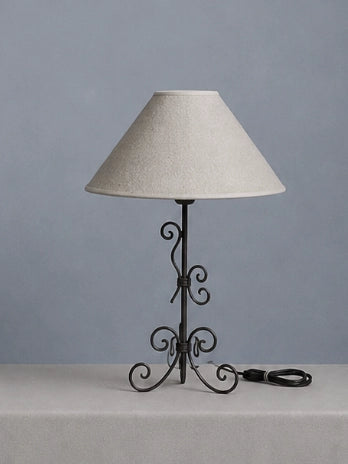 Vintage Table Lamp in Fabric - 1980s French Collection — lifestyle setting