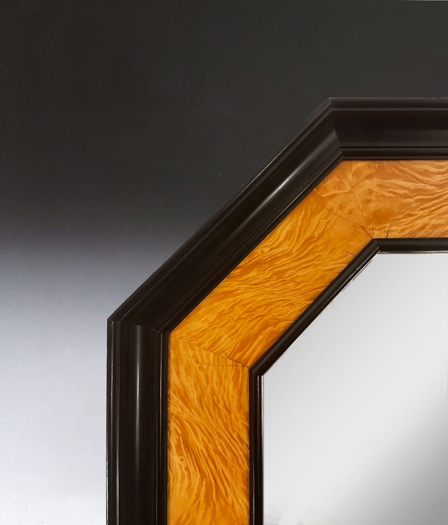 Lacquered Wood Mirror by Jean Claude Mahey