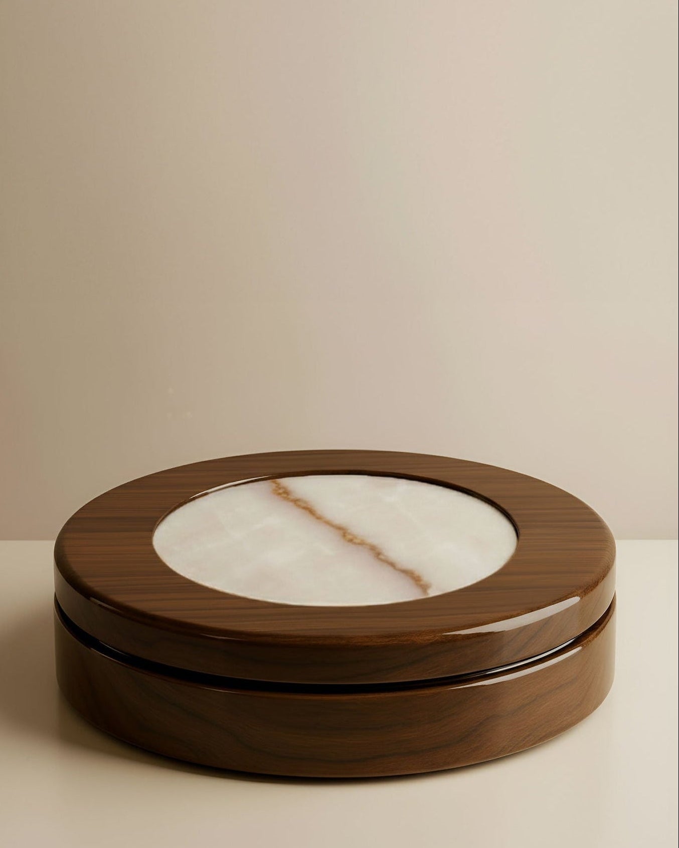Yoyo Wood and Shell Onyx Coffee Table