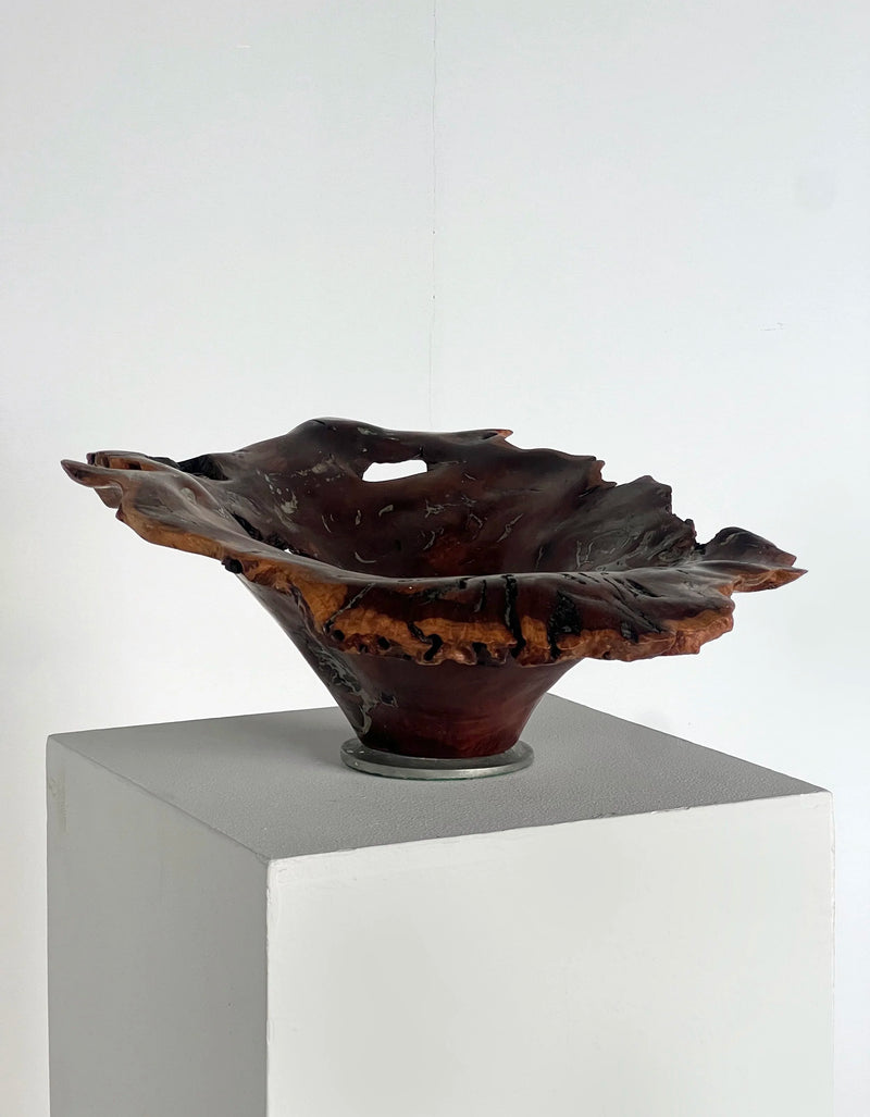 Australian Burl & Pewter bowl by Porter Studio | The Oblist — handcrafted wood and metal design