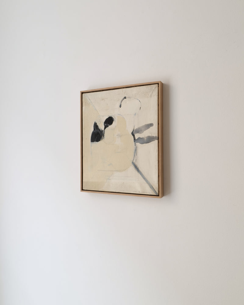 Bertil Berntsson Abstract Composition Painting 1957 — angled view on white wall