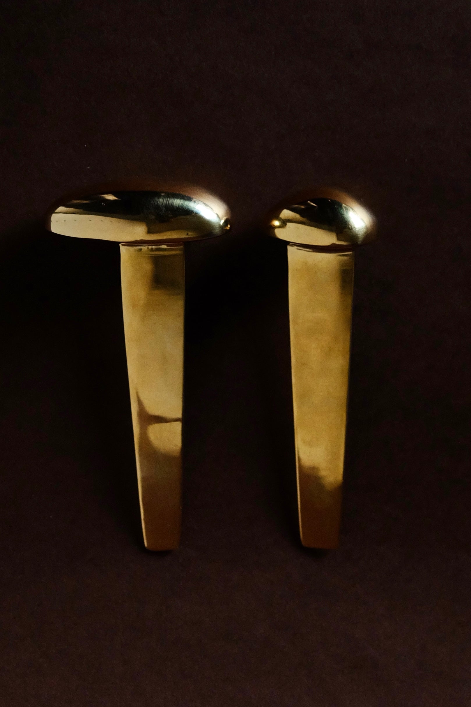 MOMI Bookmark No. 1 — close-up of polished brass surface