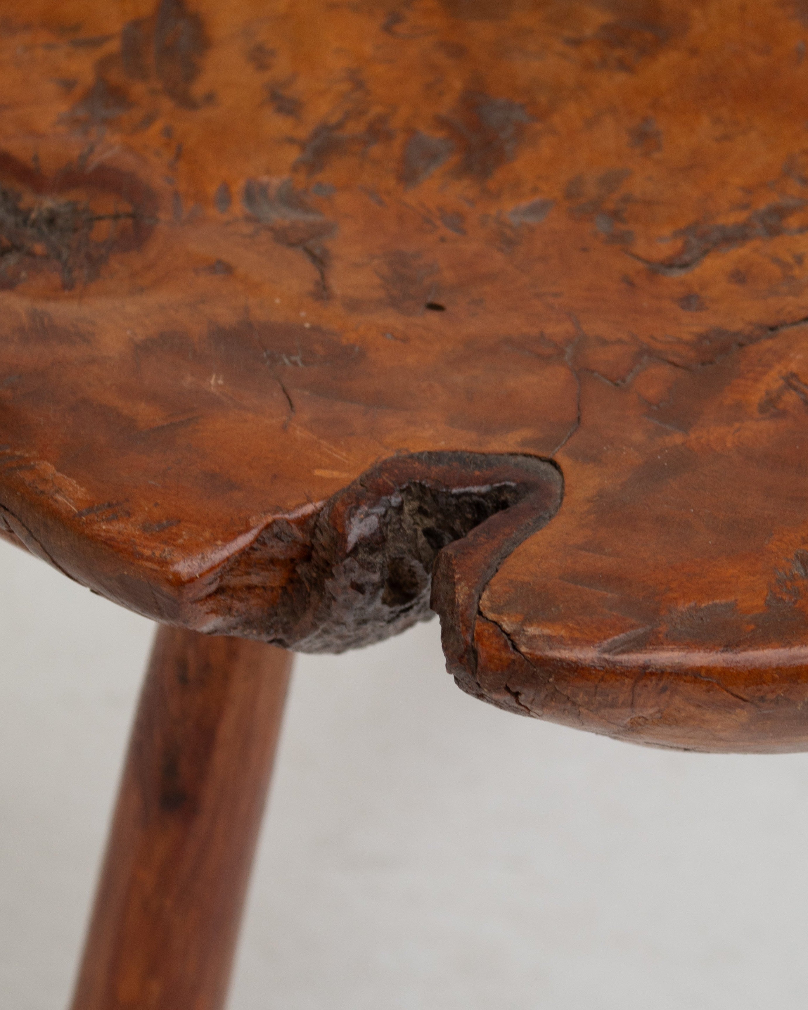 Pair Side Table in Wood and Elm