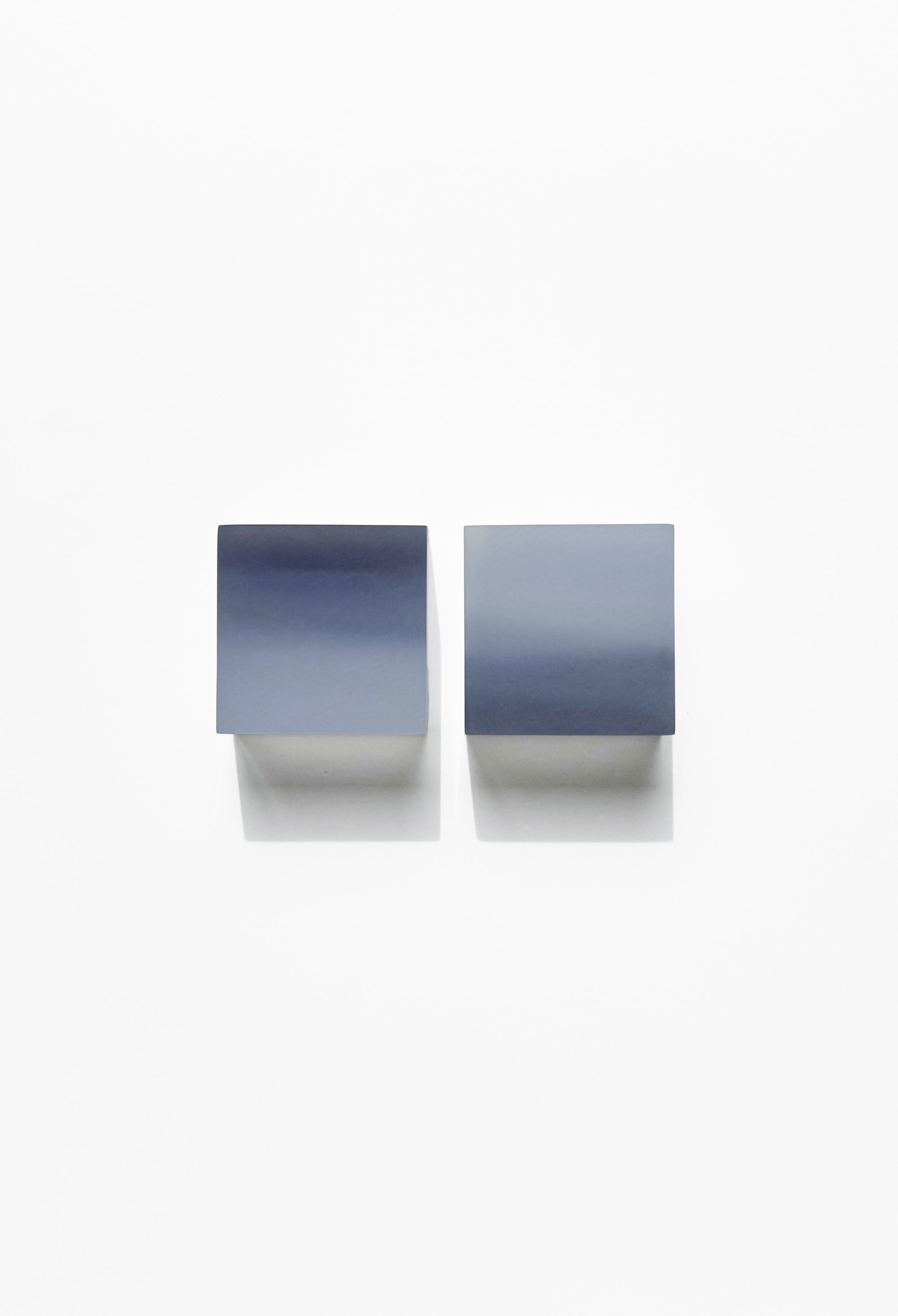 Soft Industrial Art Work - MOMENTUM resin with tulle, set of 2 by Marike Andeweg | The Oblist