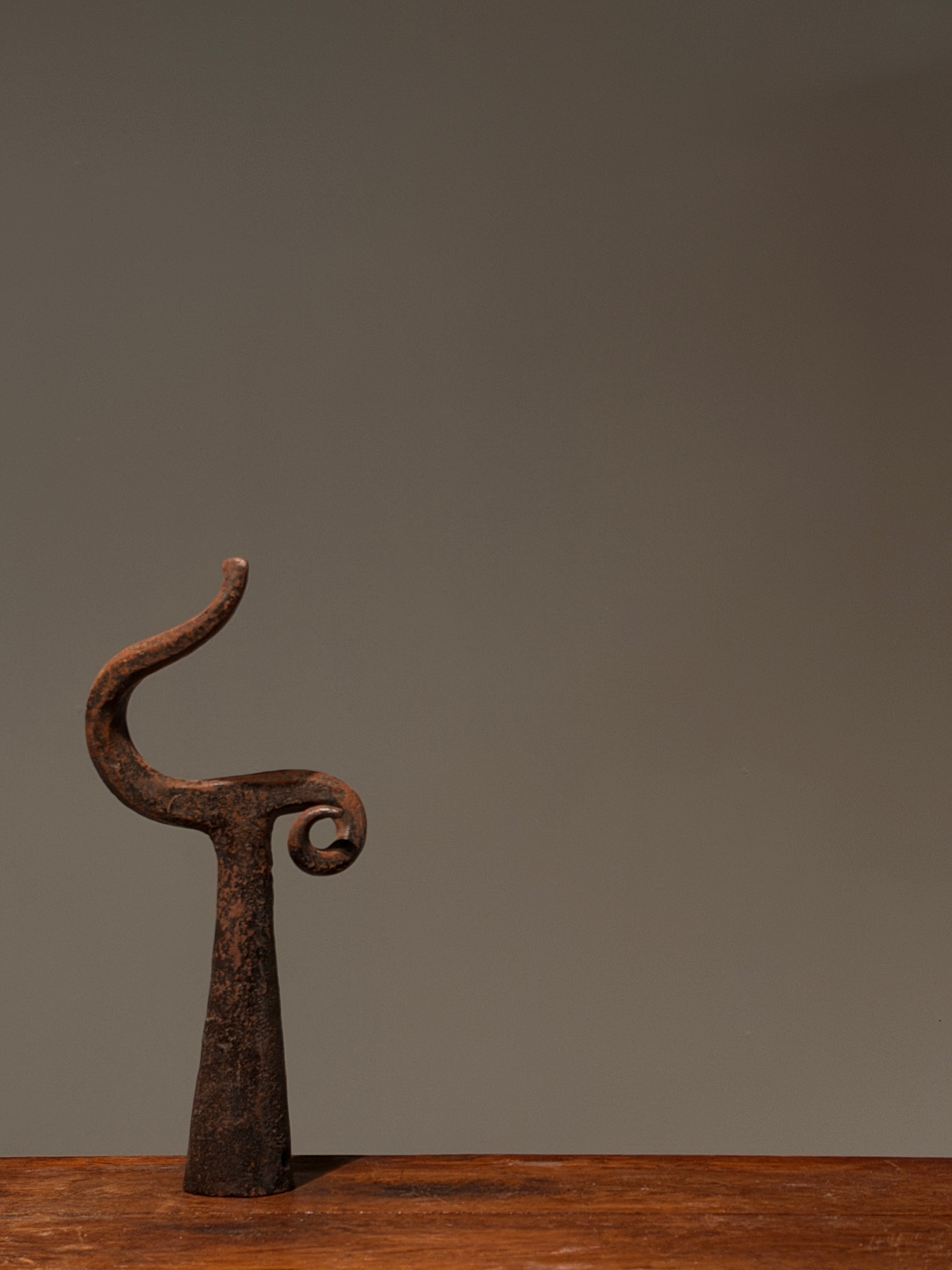 Wrought iron sculptural form, French folk art, 19th century — detail view