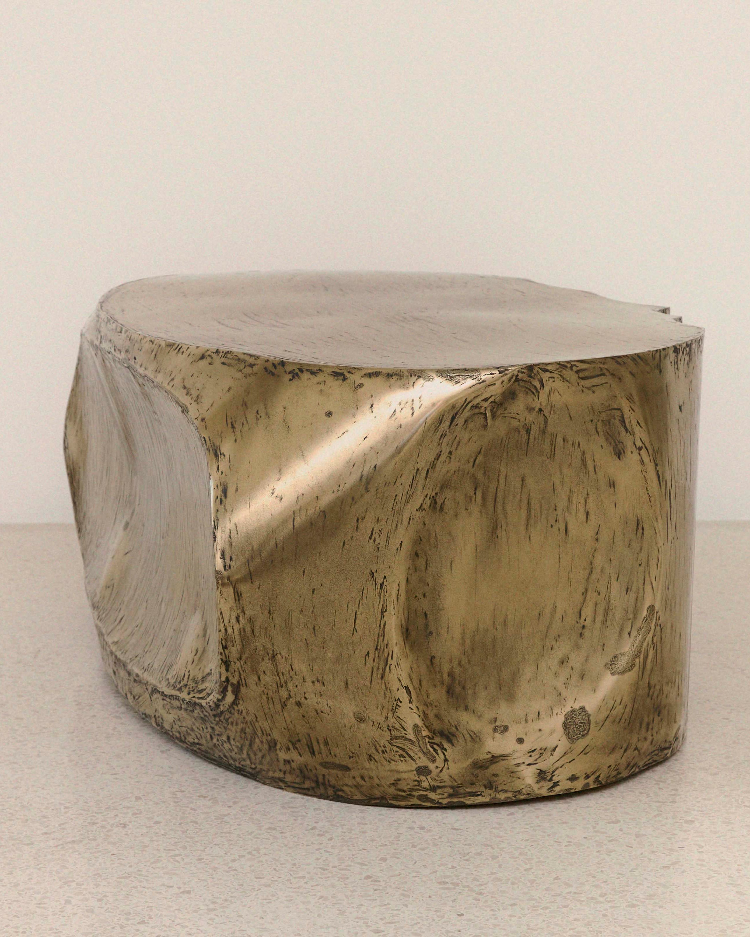 The ROCHER Medium Coffee Table in Brass Resin