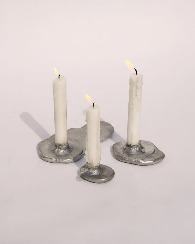 Sand Cast Candle Holder — detail view