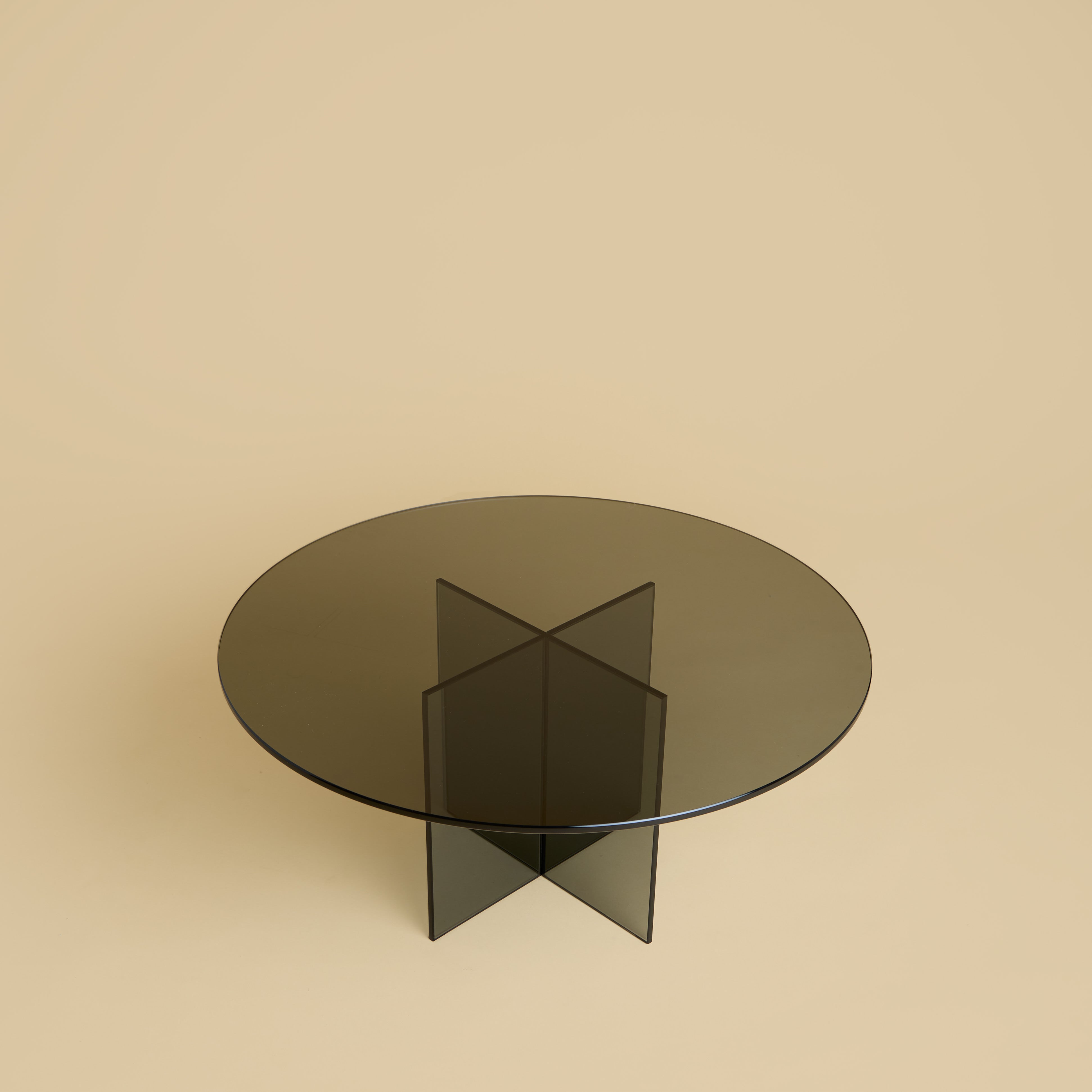 Round Glass Coffee Table - AKA Series — alternate view