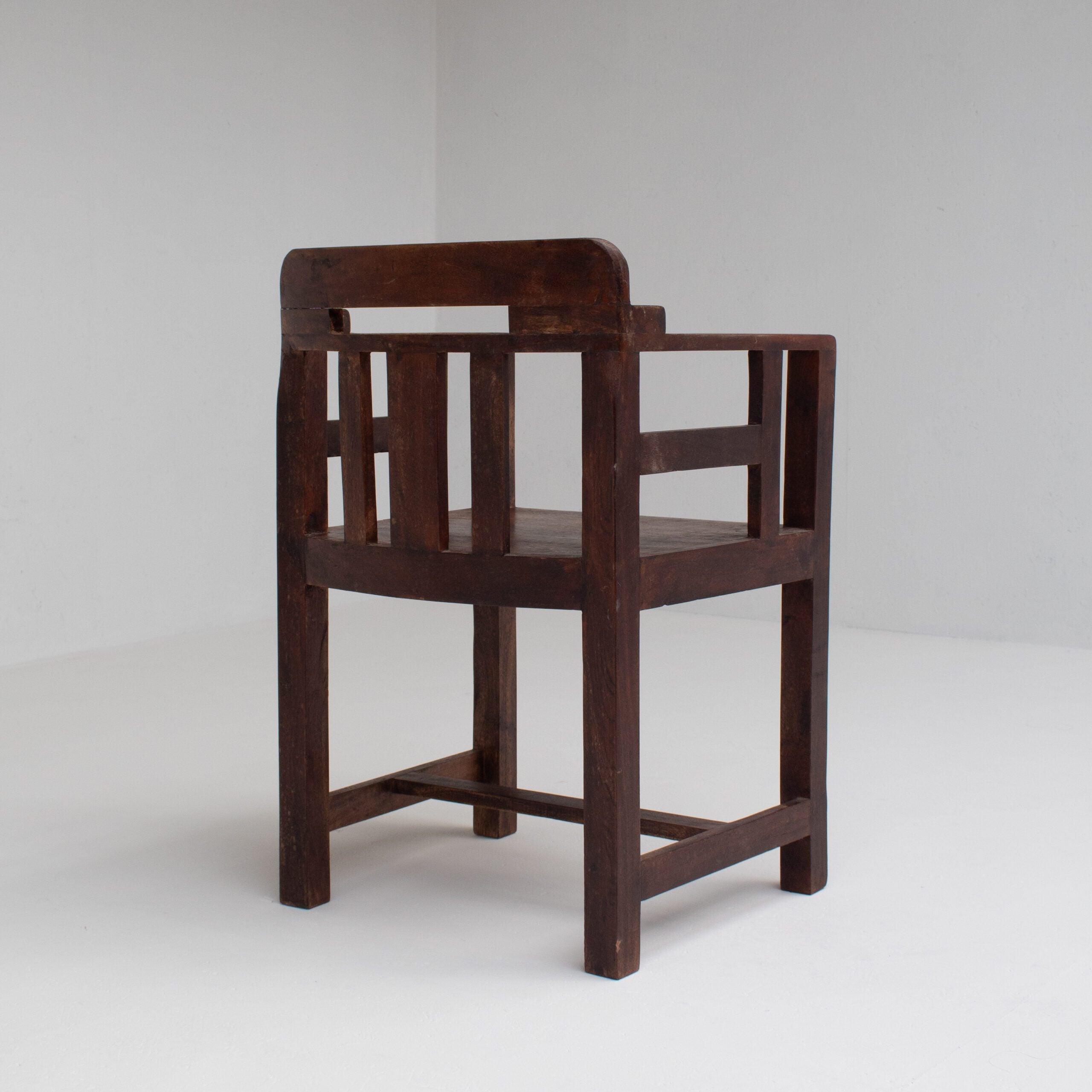 Pair of Art Deco Armchairs with Sculptural Frame — alternate view