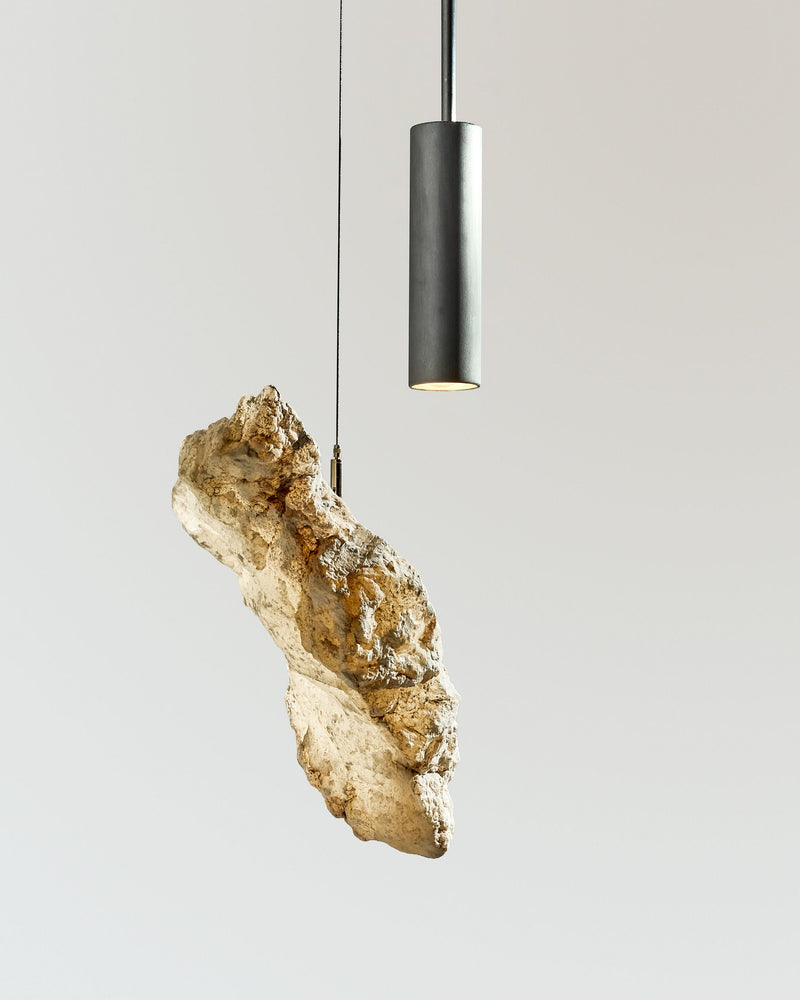 'Aster' Alabaster Stone Pendant — detail view