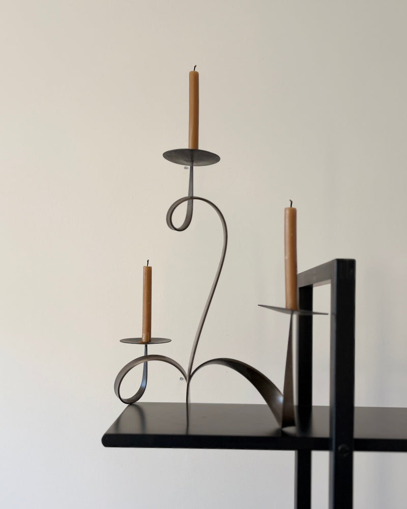 Modernist Steel Atelier candelabra, 1970s by OBJECT AGENCY | The Oblist