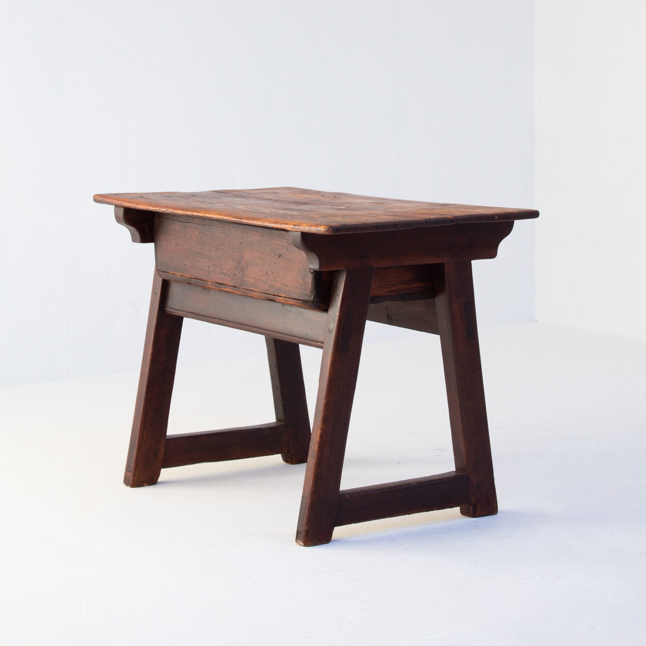 Primitive Solid Wood Side Table — lifestyle setting