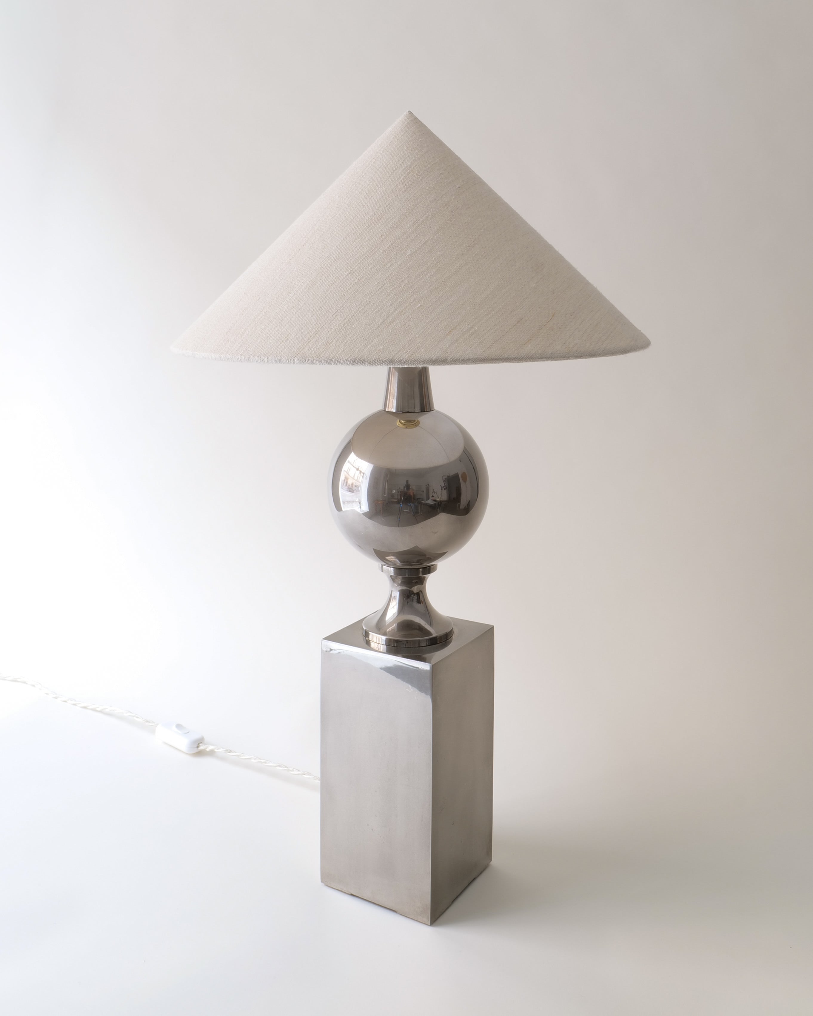 Lampe de Table en Chrome Philippe Barbier 1970