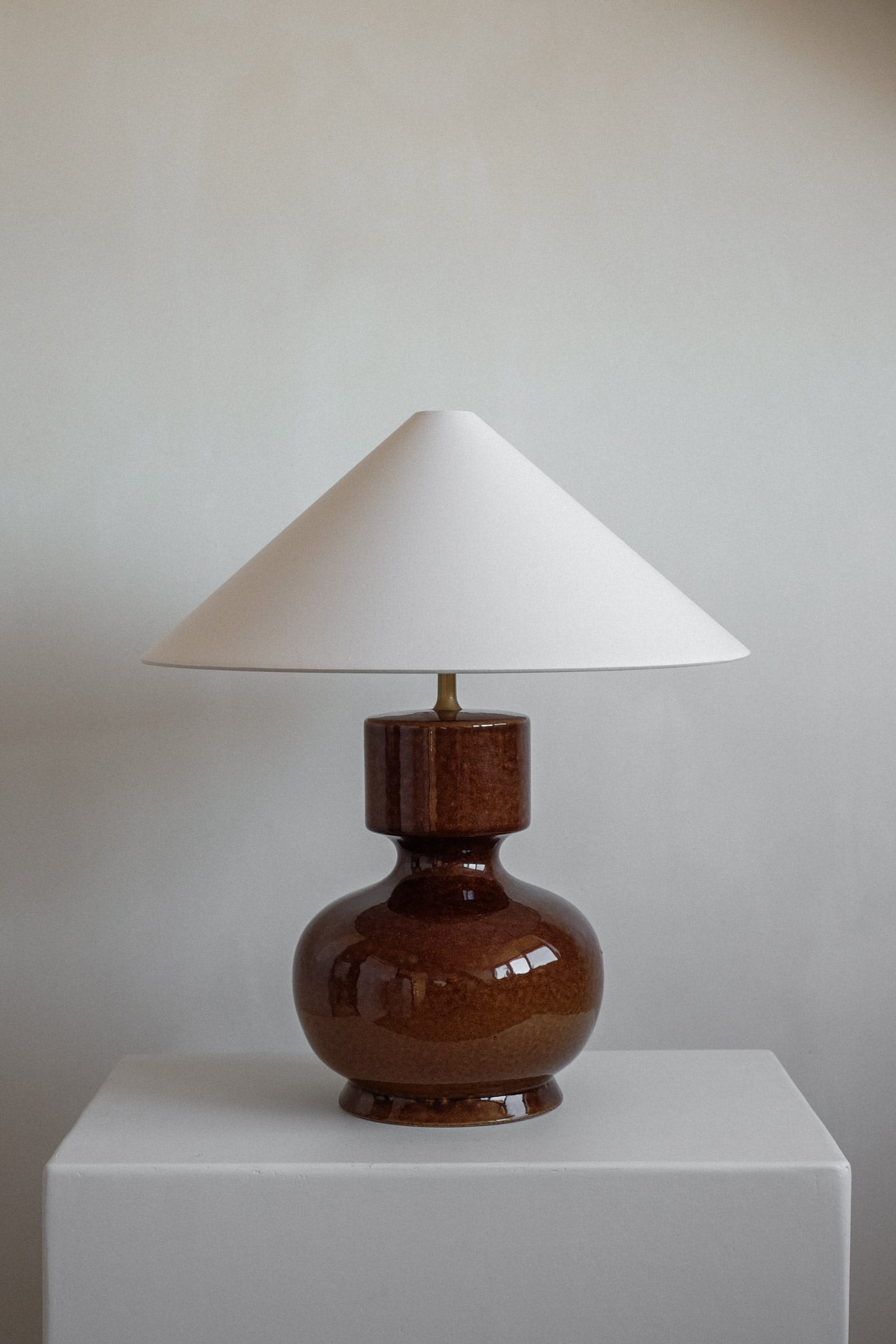 Large Ceramic Table Lamp — side angle