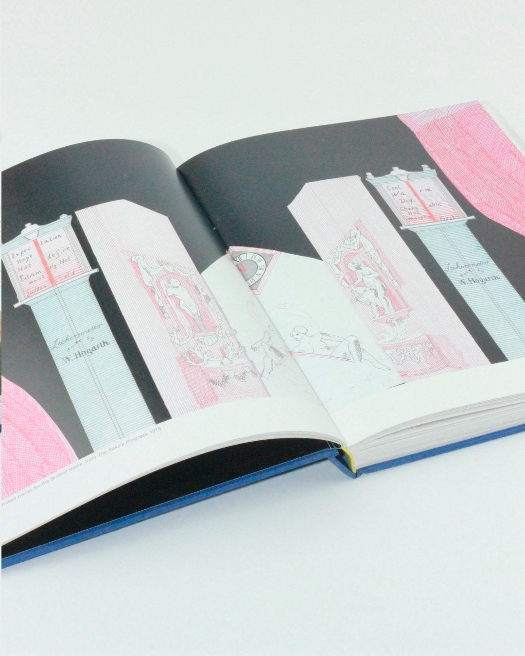 That's the way I see it: David Hockney — open book showing colorful illustrations