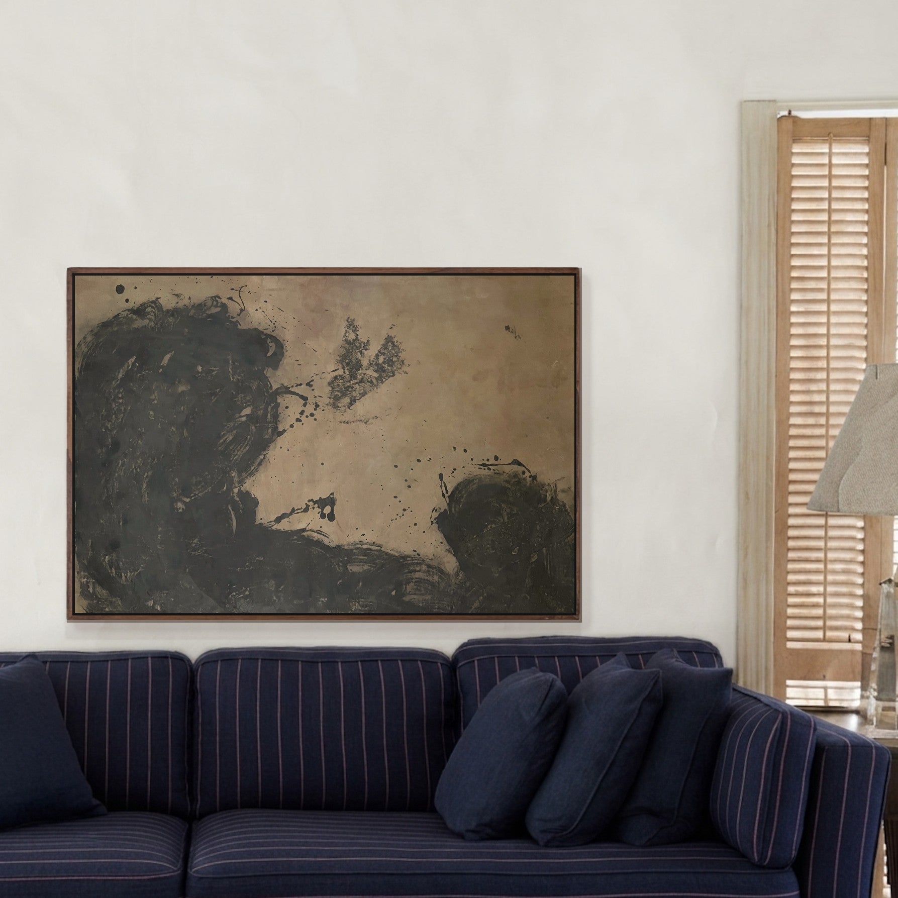 "Portese" Painting in Oil, Charcoal, Acrylic and Pigment on Canvas — side angle