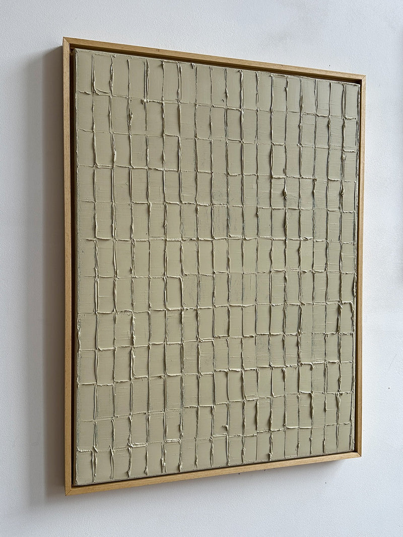 Buff Titanium - Heavy Strokes' Painting — close-up of textured light beige surface