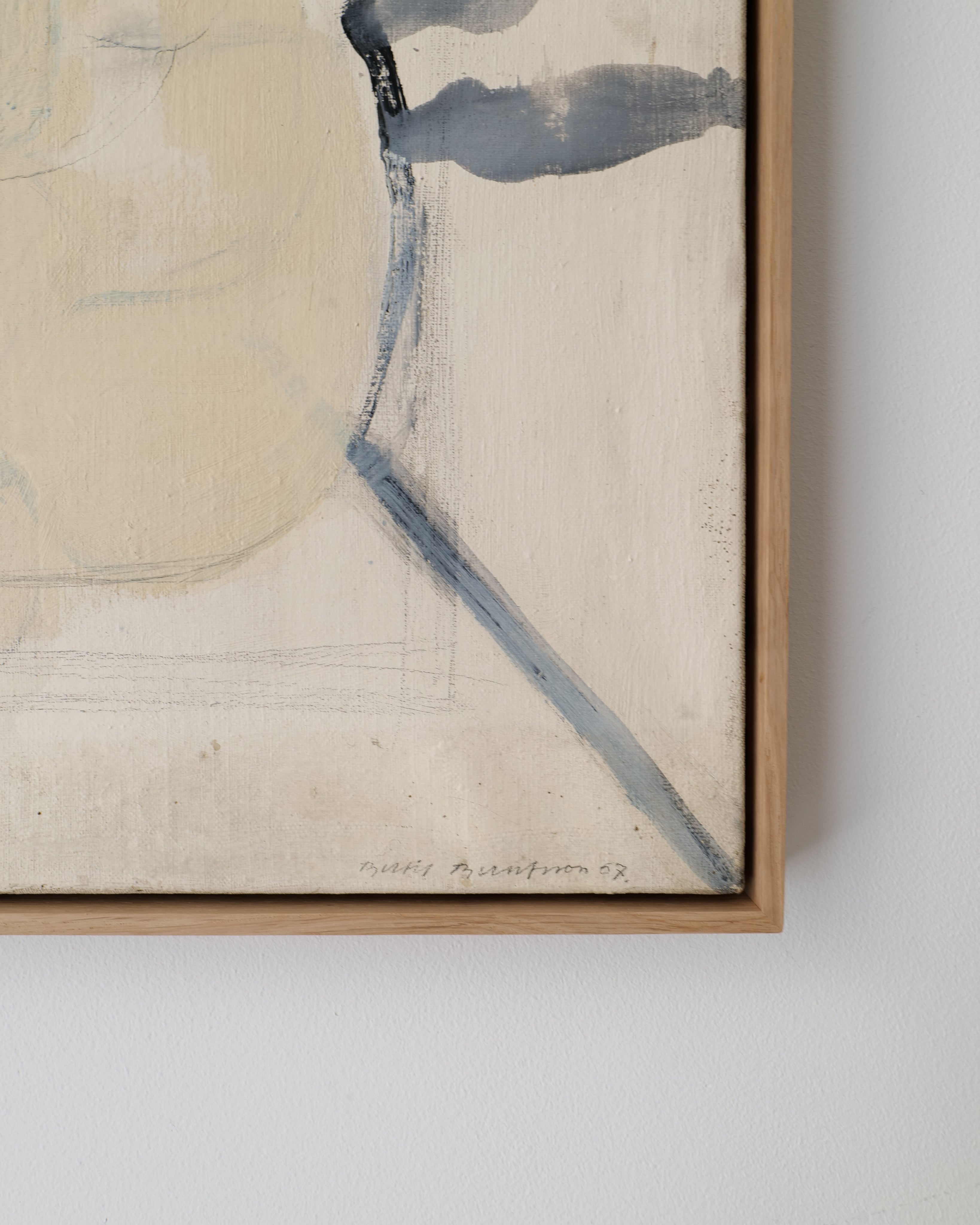 Peinture de Composition Abstraite par Bertil Berntsson 1957