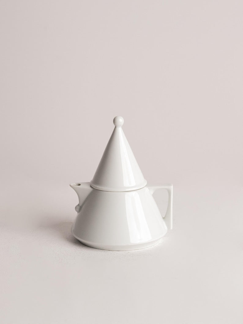 Edelstein Bavaria Coffee Pot Set White Porcelain Mid Century Modernist Design — alternate view