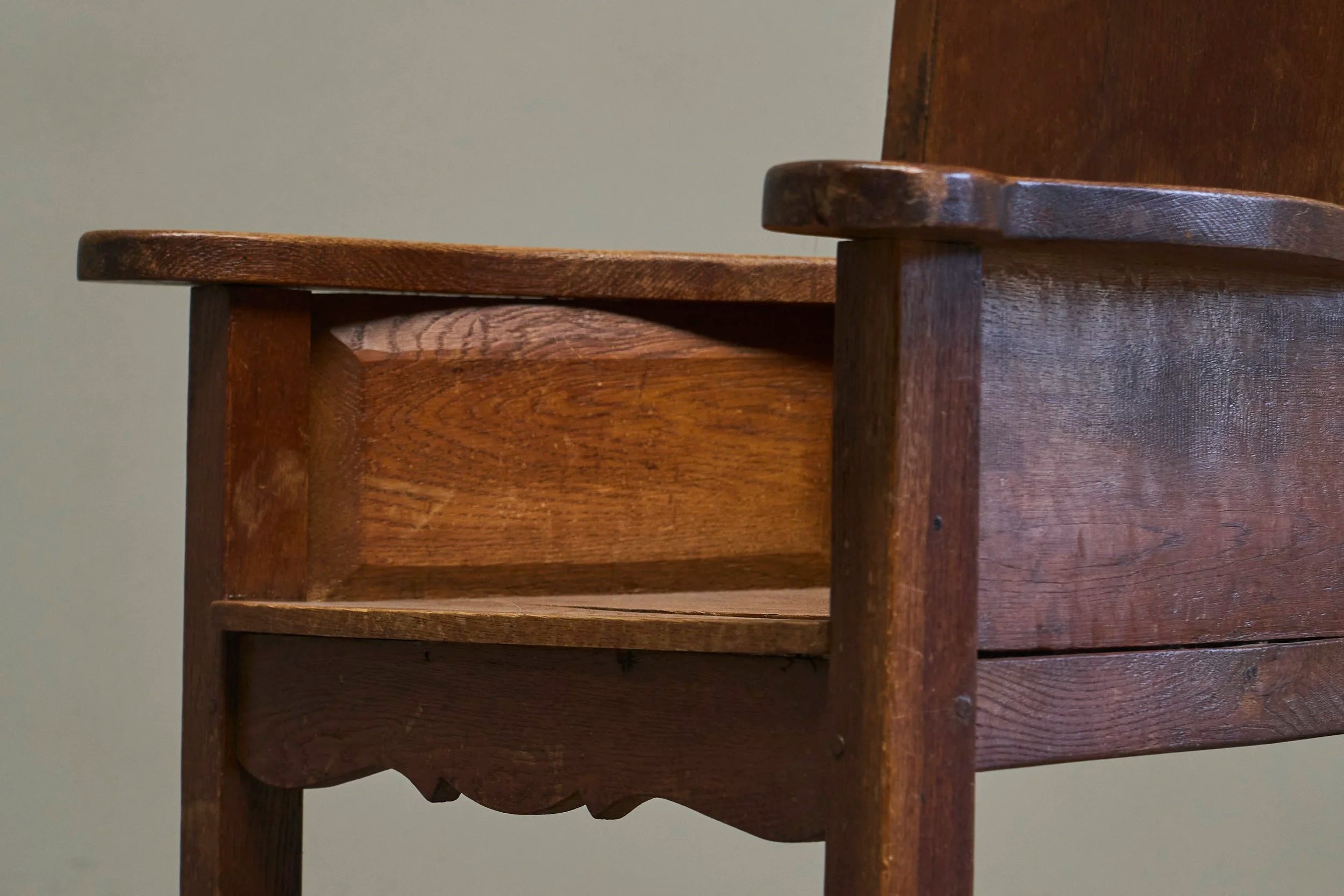 Wonderful Antique Armchair in Solid Oak Europe 19th Century — additional view