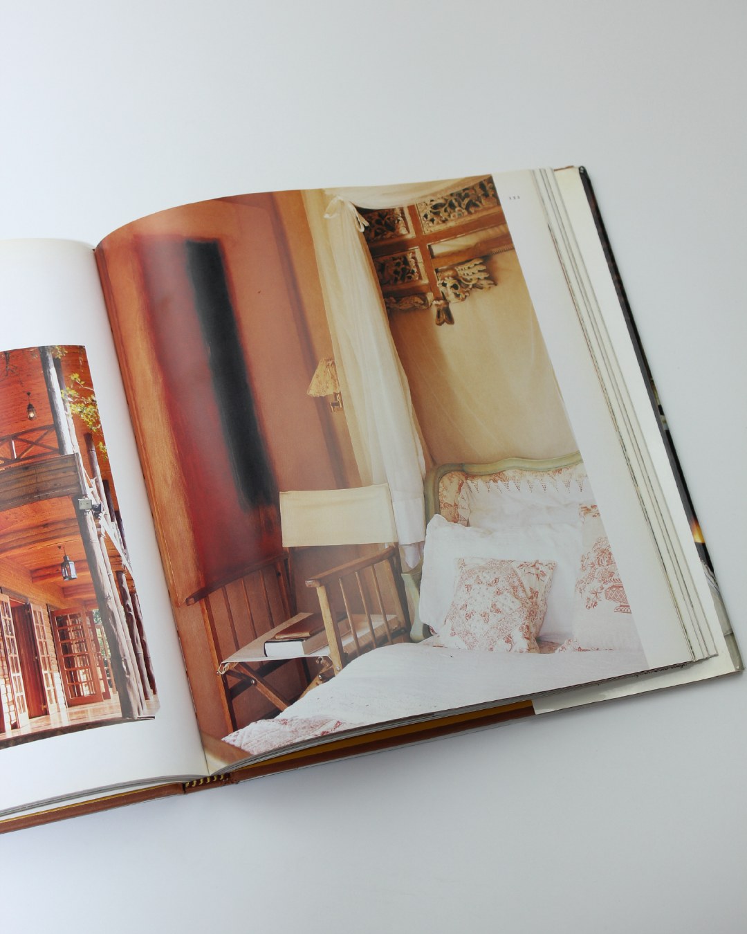 Safari Style — top view of open book on white background