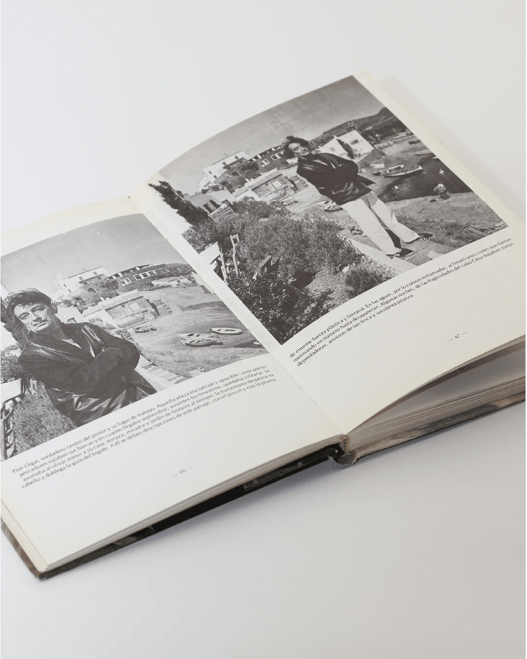 Aquel Dali Book — open view showing black and white photographs