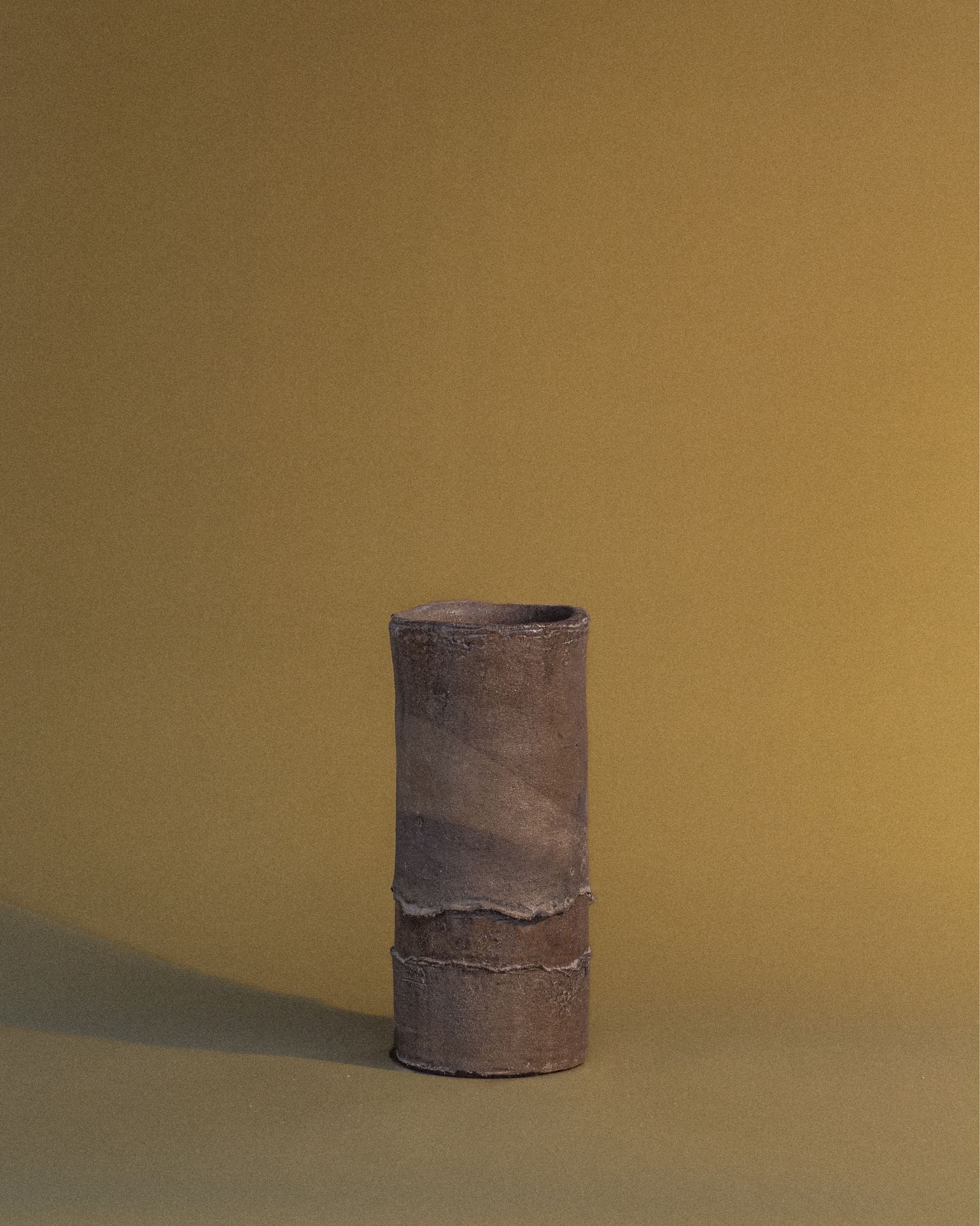 Hand-Built Stoneware Vase — close-up