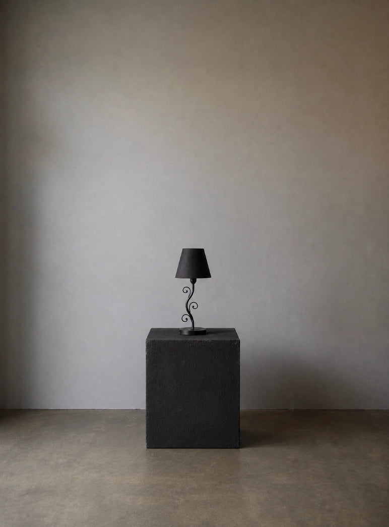 1980s French Vintage Spiral Mini Lamp — side angle