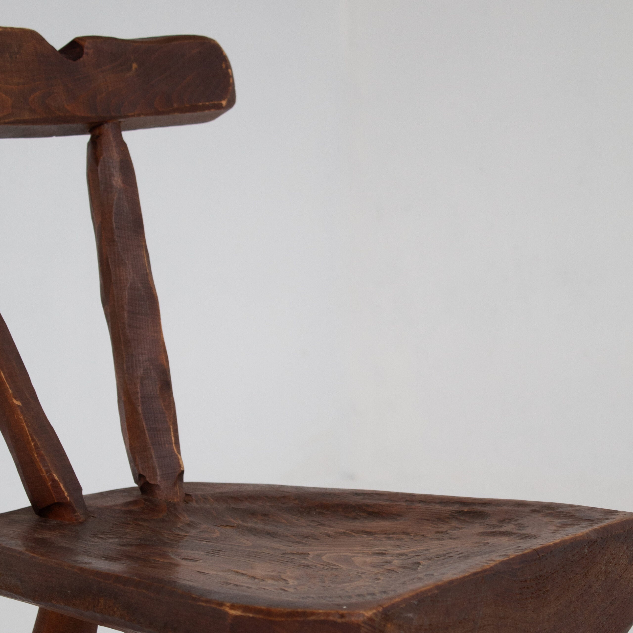 Pair of Vintage Brutalist Oak Chairs — view 9