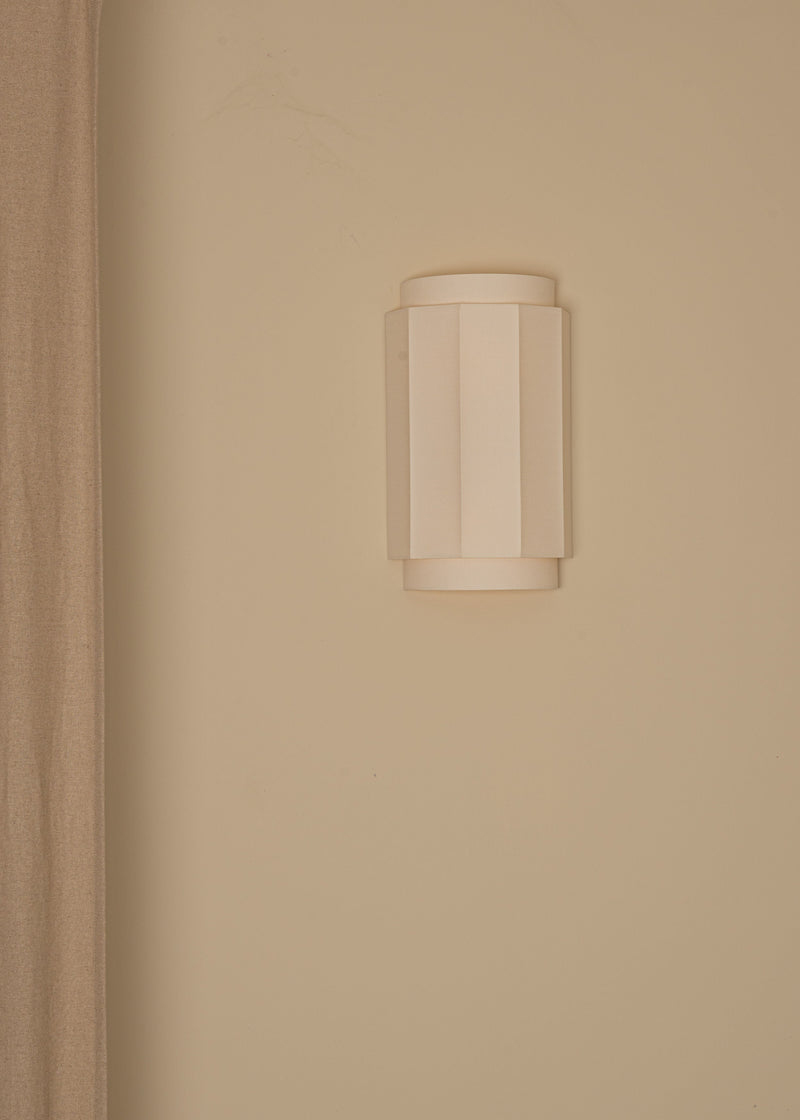 'Okla' Wall Light in Ecru Cotton by Simone & Marcel | The Oblist