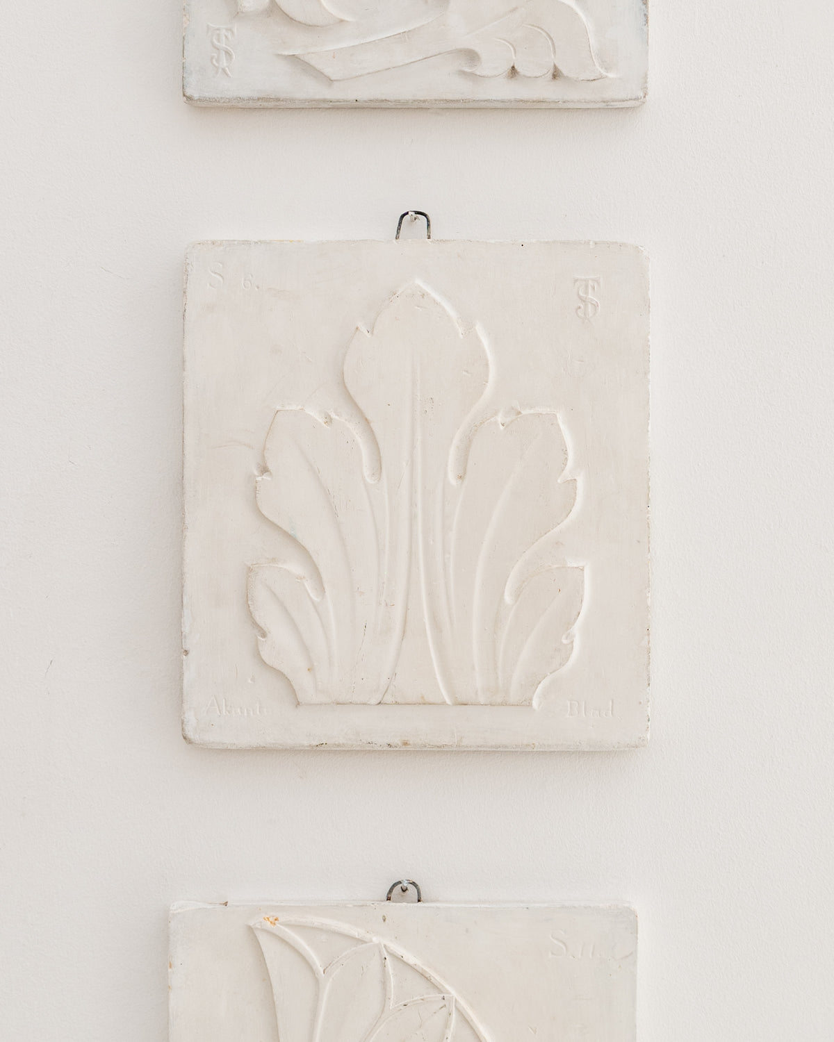Plaster Relief Plaques Tekniska Skolan 1880-1910 — lifestyle setting