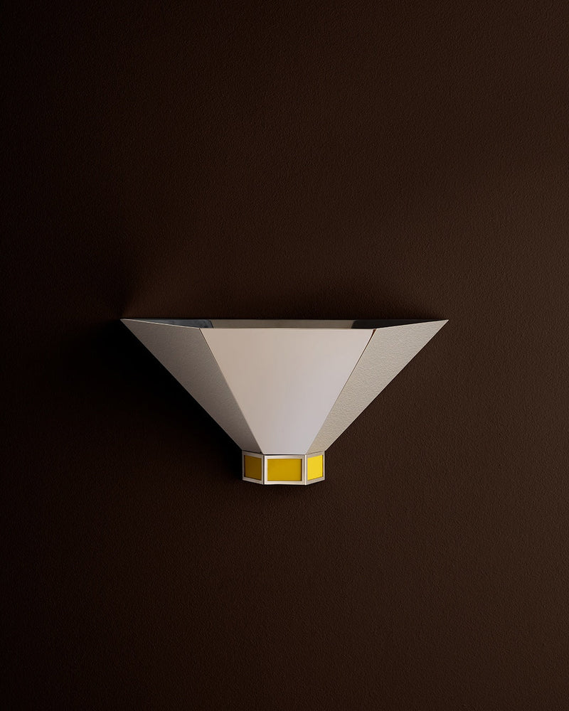 Florens Wall Sconce by Lemon | The Oblist — modern design, white and yellow