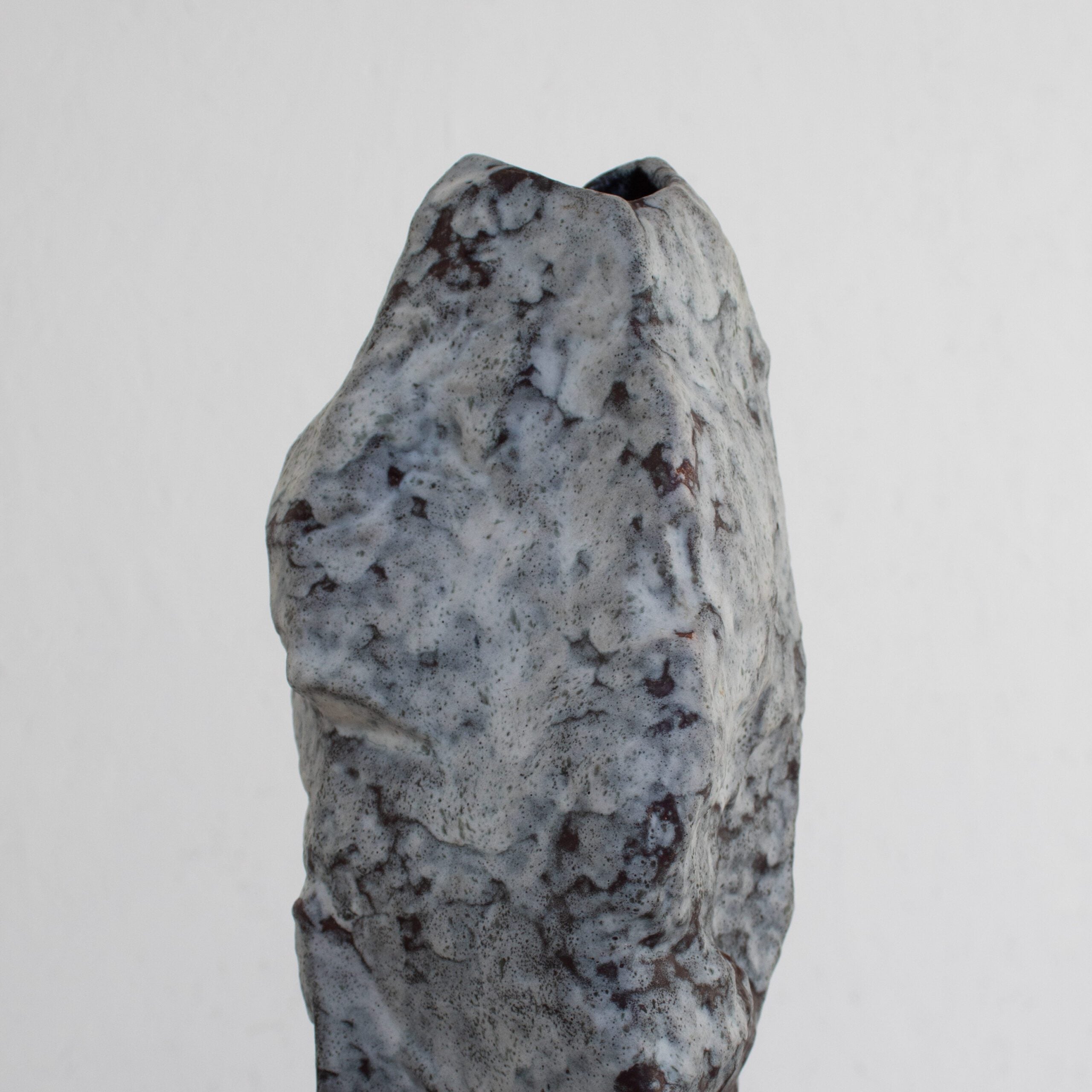 German Ceramic Vase with Sculptural Form — close-up