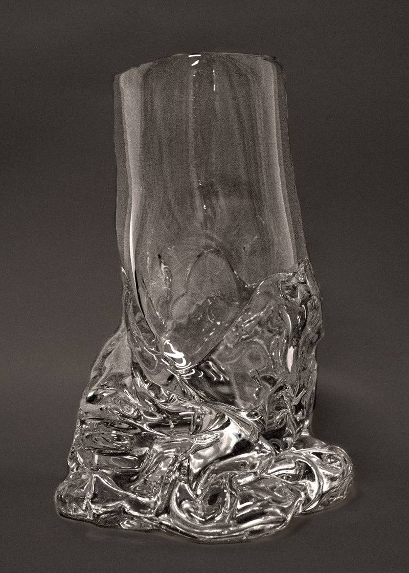 Organically Shaped Glass Vase — detail view